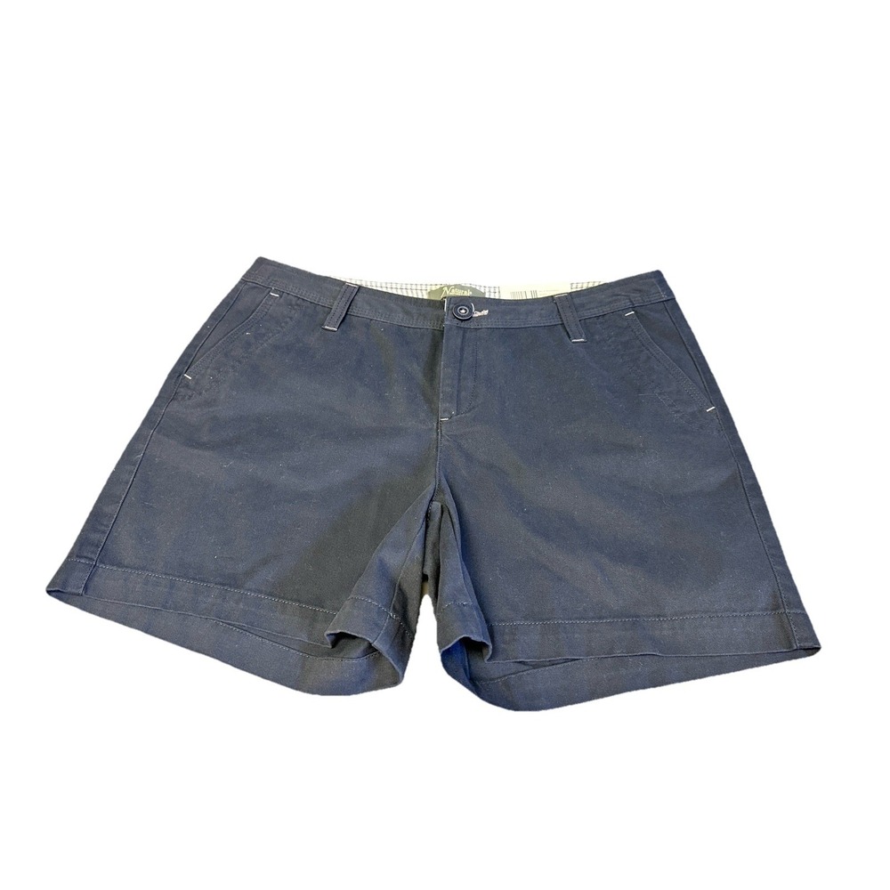 NEW 5" Natural Reflections Womens sz 8 100% Cotton Chino Shorts Navy Blue NWT